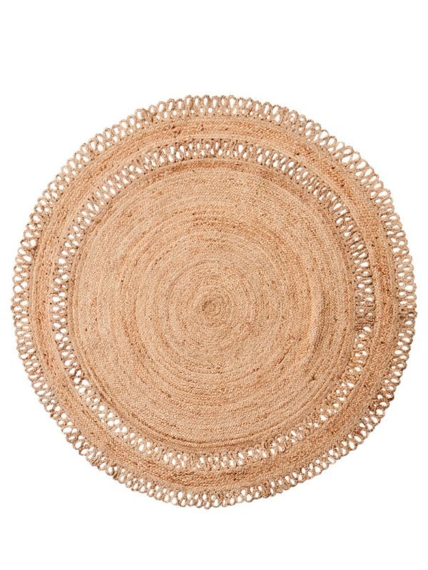 Grand Tapis Rosace en Jute - 180 cm