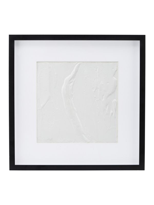  Affiche Art Monochrome Blanc & Cadre Noir - 50 x 50 cm