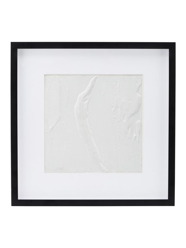  Affiche Art Monochrome Blanc & Cadre Noir - 50 x 50 cm