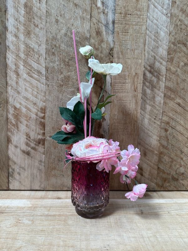 Composition florale Rose - 37 cm
