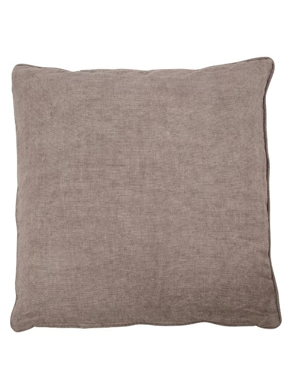 Housse de Coussin Lin & Coton Gris Chaud - 50 x 50 cm