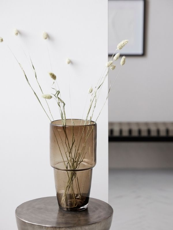 Vase en Verre Brun Chazia - 28 cm
