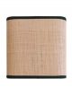 Abat-Jour Carré pour Applique Murale Raphia Naturel & Noir - 20 cm