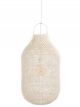 Abat-Jour Cylindrique en Rotin Blanc - 75 cm 