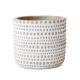 Pot RITA Ciment Blanchi Pointillé - 11 cm