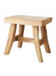 Tabouret Bois Teck Massif Rectangulaire - 31 cm