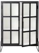 Armoire Vitrine Bloomingville Opal Bois de Chêne Noir - 120 cm