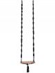 Balançoire Boho en Bois Naturel & Coton Noir - 220 cm