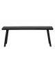 Banc Rustique-Chic Bois de Paulownia Noir - 120 cm