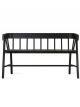 Banc en Bois de Teck Noir HK Living - 126 cm