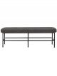 Banc Farell Métal Noir & Tissu Gris Anthracite Bloomingville - 140 cm 