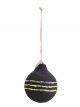 Boule de Noël en Papier Coton Mâché Bleu Nuit  - 8 cm