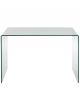 Bureau en Verre Transparent - 120 cm