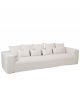 Canapé California XL en Lin Déhoussable Blanc Crème - 330 cm 
