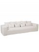 Canapé California XL en Lin Déhoussable Blanc Crème - 330 cm 