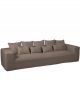 Canapé California XL en Lin Déhoussable Taupe - 330 cm