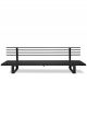 Canapé Lounge d'Extérieur Noir en Métal HK Living - 220 cm