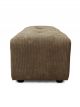 Canapé Modulable Vint HK Living Côtelé Brun - Pouf