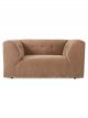 HK Living Canapé à composer Vint Loveseat - Côtelé Brun 1 Place
