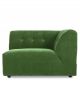 Module d’Angle Droit Vint HK Living - Velours Vert 1,5 place