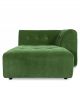 Module Divan Droit Vint HK Living - Velours Vert 1,5 place