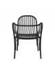 Chaise Brea  Style Rotin Noir House Doctor - 83 cm