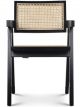 Chaise de Table Friendly Bois Noir & Cannage Naturel - 80 cm