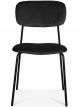 Chaise de Table Convive Velours Noir - 79 cm