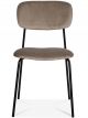 Chaise de Table Convive Velours Taupe - 79 cm