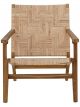 Chaise Lounge Mills Bois de Teck & Rotin Naturel Bloomingville - 77 cm 