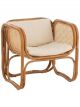 Fauteuil Lounge Ozara en Rotin Naturel - 75 cm