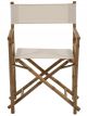 Chaise Pliable en Bambou et Textile Naturel - 88 cm 