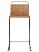 Chaise de Bar Bloomingville Gunnel Rotin Naturel & Métal Noir - 98 cm