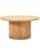 Table Basse Ronde en Rotin & Bois Naturel House Doctor - 90 cm 