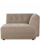 HK Living Vint Module Divan Droit - Lin Taupe 1,5 place