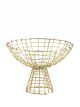 Corbeille à Fruits sur Pied en Métal Grillagé Doré - 20 cm