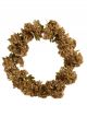 Grande Couronne Artificielle Hortensia Beige en Tissus - 56 cm