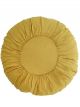 Coussin d'Assise Rond en Lin Jaune Tournesol - 60 cm