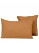 Coussin Lin Lavé Caramel - 40 x 60 cm