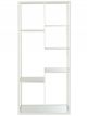 Étagère Asymétrique 5 Niveaux en Métal Blanc & Verre - 177 cm