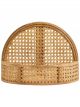 Etagère Demi-Cercle en Rotin & Cannage Naturel - 24 cm