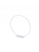 Couronne à poser métal blanc - 25 cm