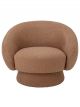 Fauteuil Bloomingville Ted Moumoute Brun - 93 cm