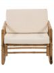 Fauteuil en Bambou avec Coussins Naturel - 75 cm
