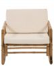 Fauteuil en Bambou avec Coussins Naturel - 75 cm