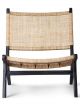 Fauteuil en Bois de Teck Noir & Cannage HK Living - 79 cm