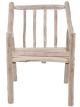 Fauteuil avec Accoudoirs en Bois Naturel - 80 cm 