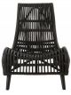 Fauteuil Lounge en Rotin Noir - 96 cm