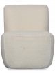 Fauteuil Eve Tissu Moumoute Blanc - 73 cm 