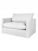 Fauteuil Brooklyn en Lin Blanc Harmony - 1 Place